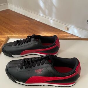 Men’s Puma Sneakers - Black and Red leather